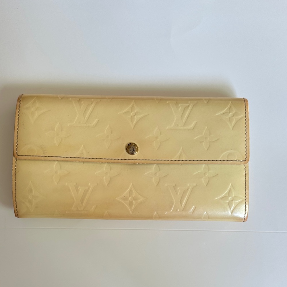 Louis Vuitton Beige Embossed Wallet